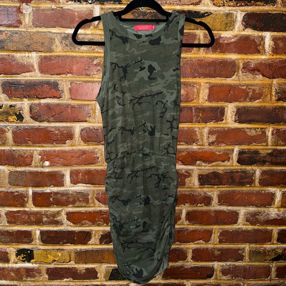 n:PHILANTHROPY Camouflage Majorica Sleeveless Camo Dress, Size XS
